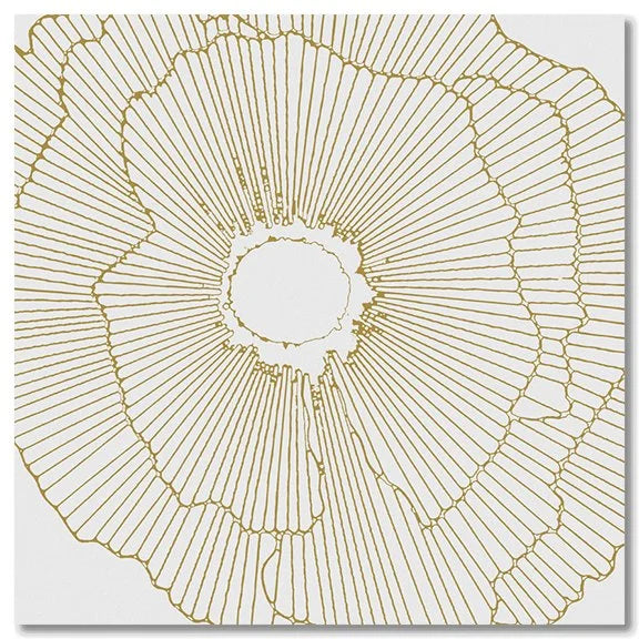Art Deco Sunburst White Porcelain Tile