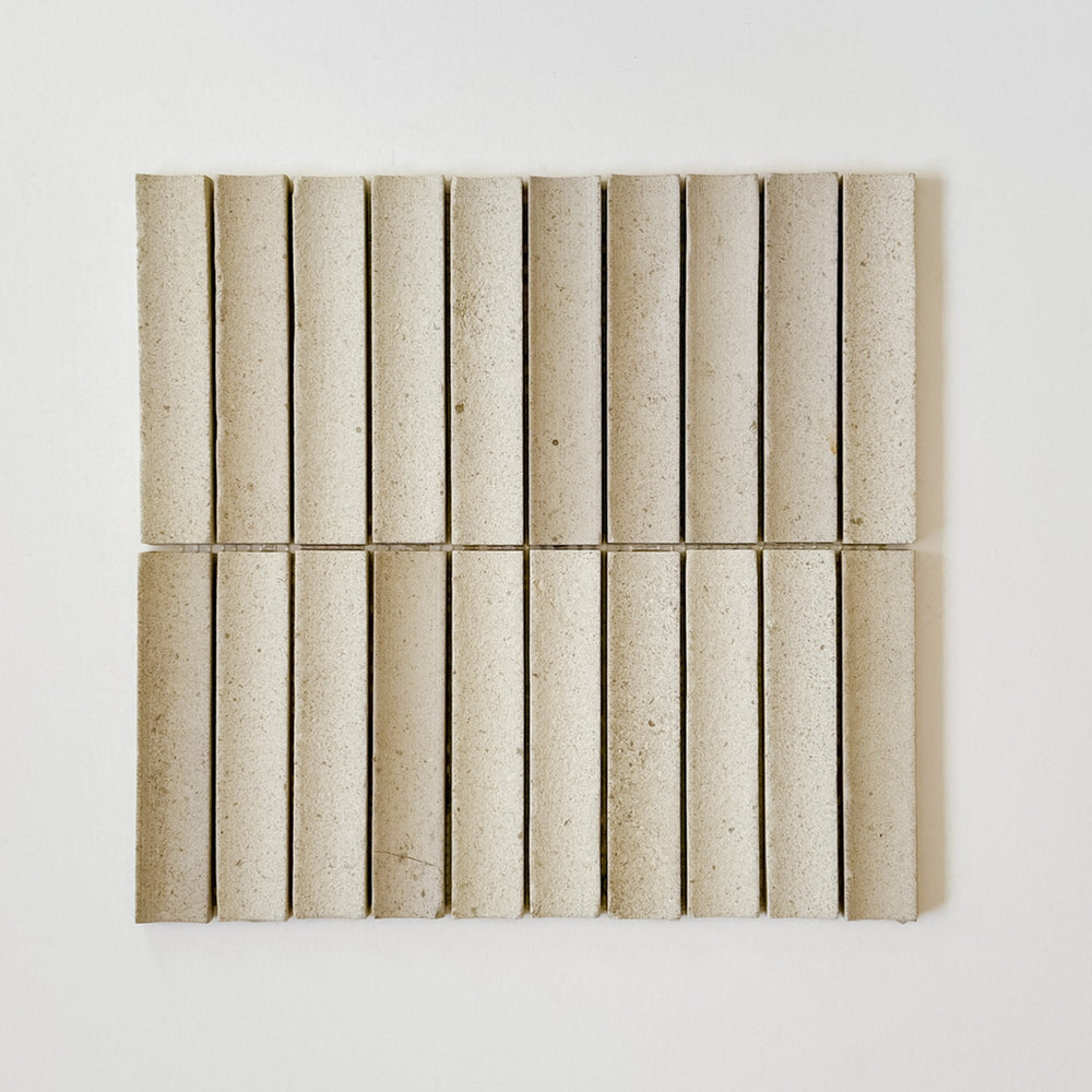 Serene 12.6x12" Limestone Fluted Natural Stone Mosaic | 2 options