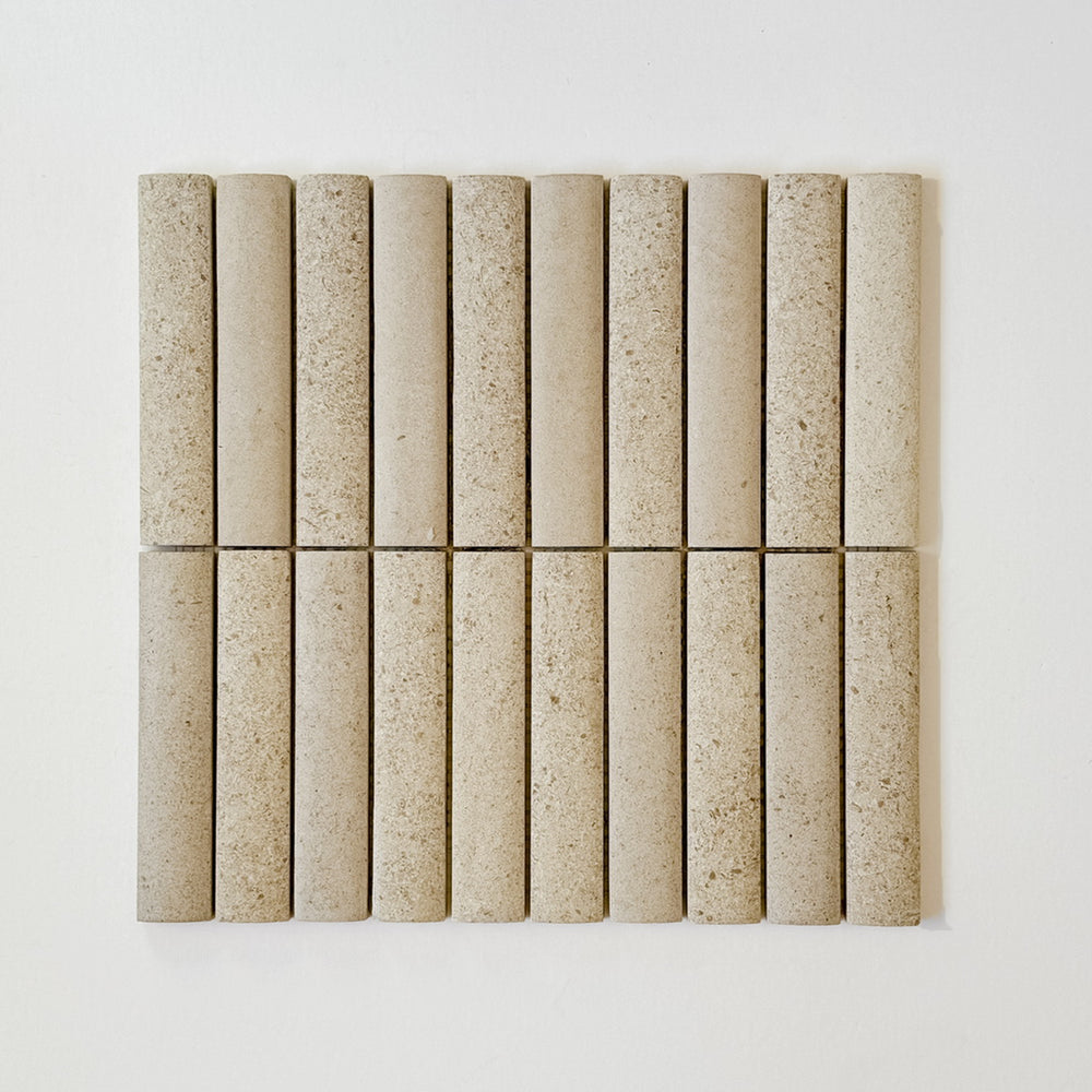 Serene 12.6x12" Limestone Fluted Natural Stone Mosaic | 2 options