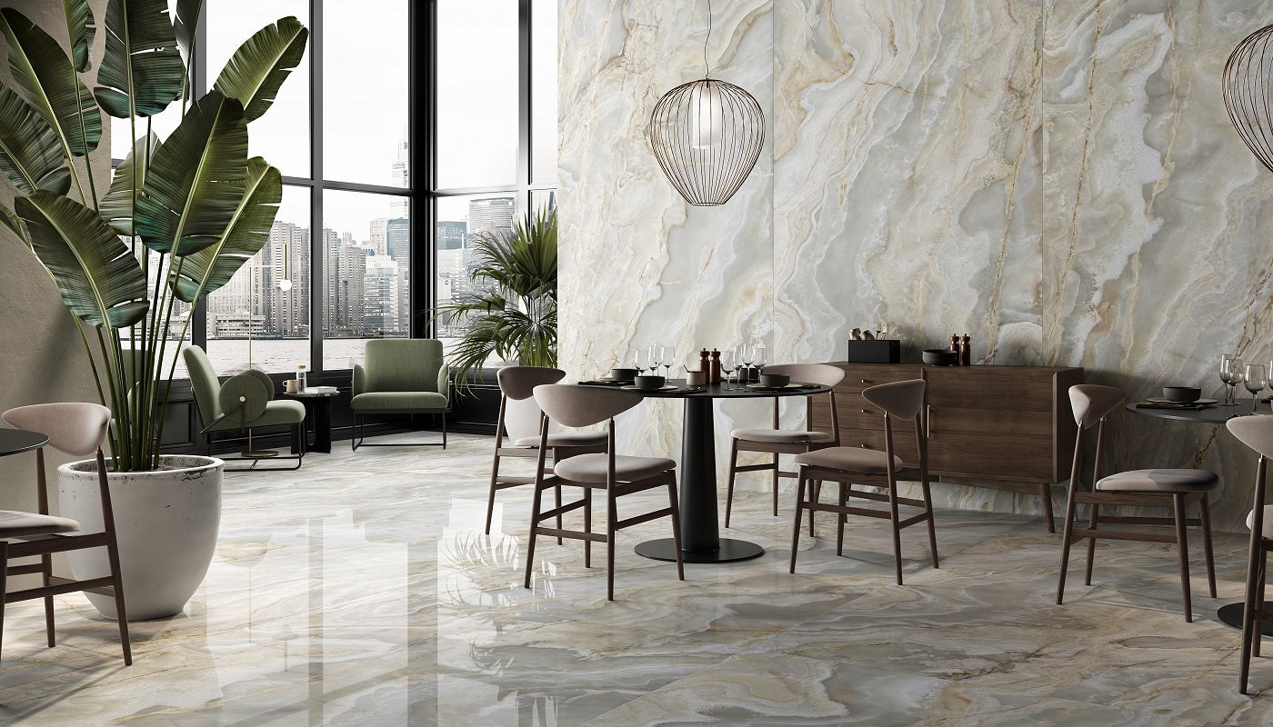 Onice Reale Argento Polished Porcelain 24x48"