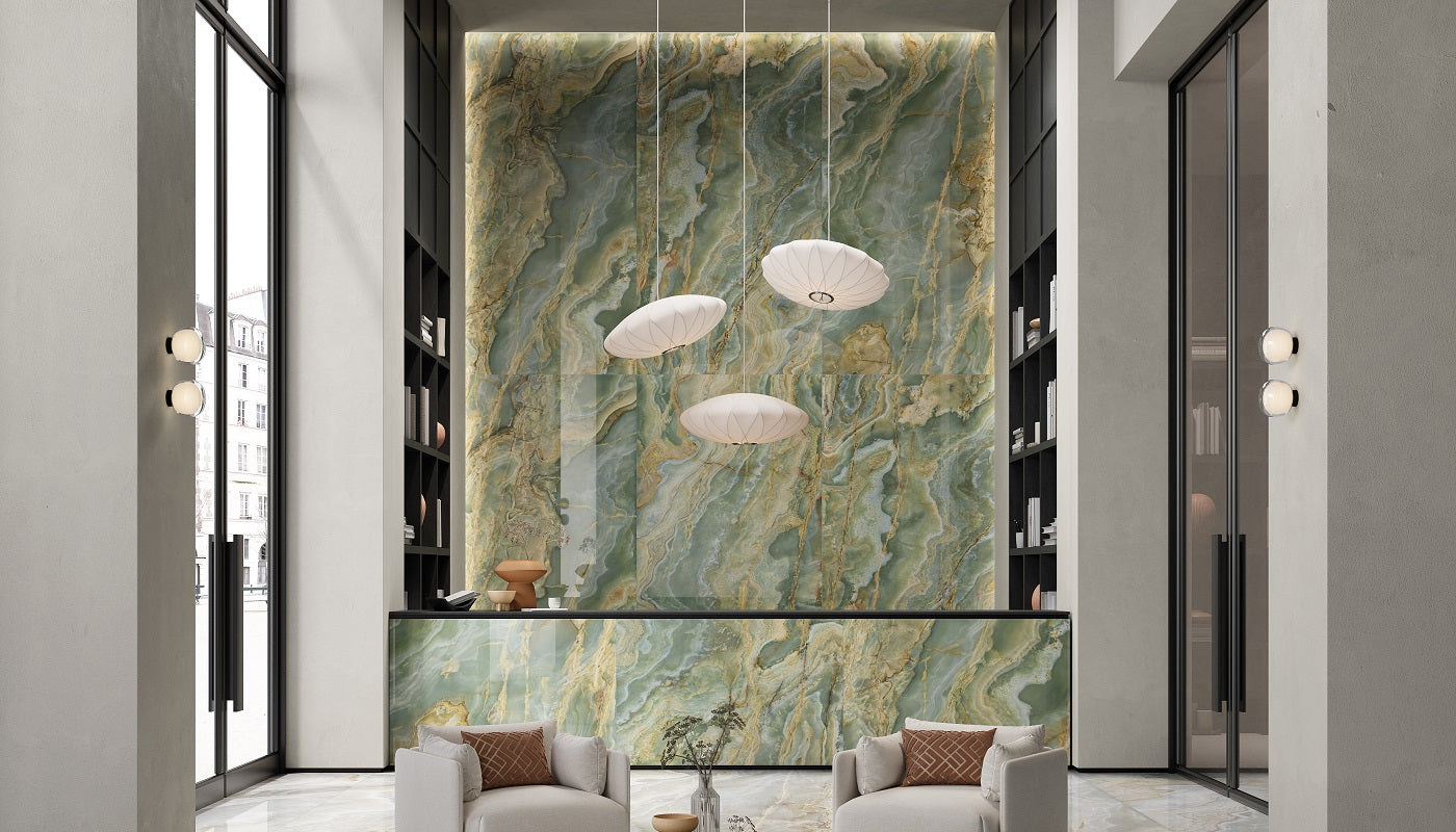 Onice Reale Giada Green Polished Porcelain 24x48"