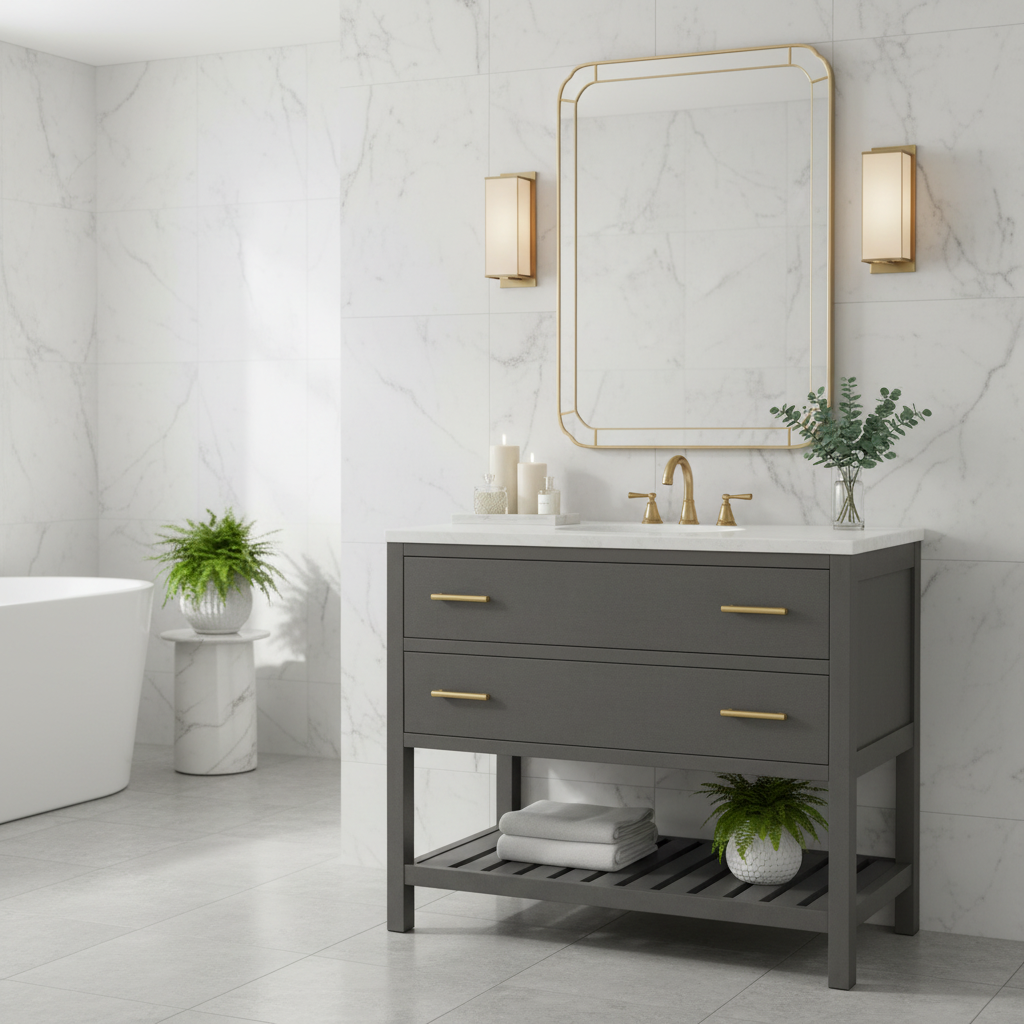 Belmont Colors 24" /30"/ 36"W Amish Made Bathroom Cabinet (Base Only) 7 Colors