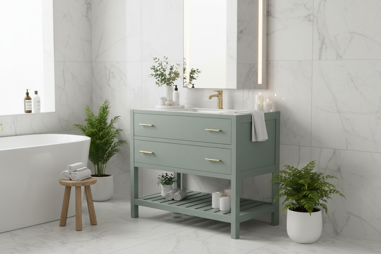 Belmont Colors 24" /30"/ 36"W Amish Made Bathroom Cabinet (Base Only) 7 Colors