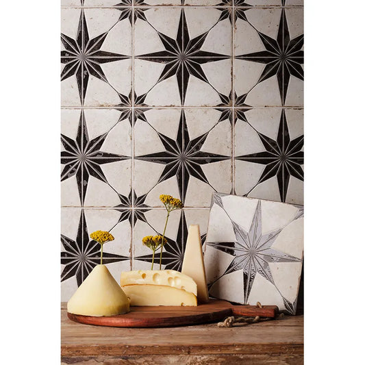 Orion Star Black Porcelain Tile 8x8 - Tilevanity.com
