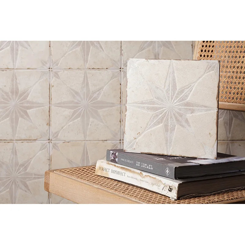 Orion Star White Porcelain Tile 8x8 - Tilevanity.com