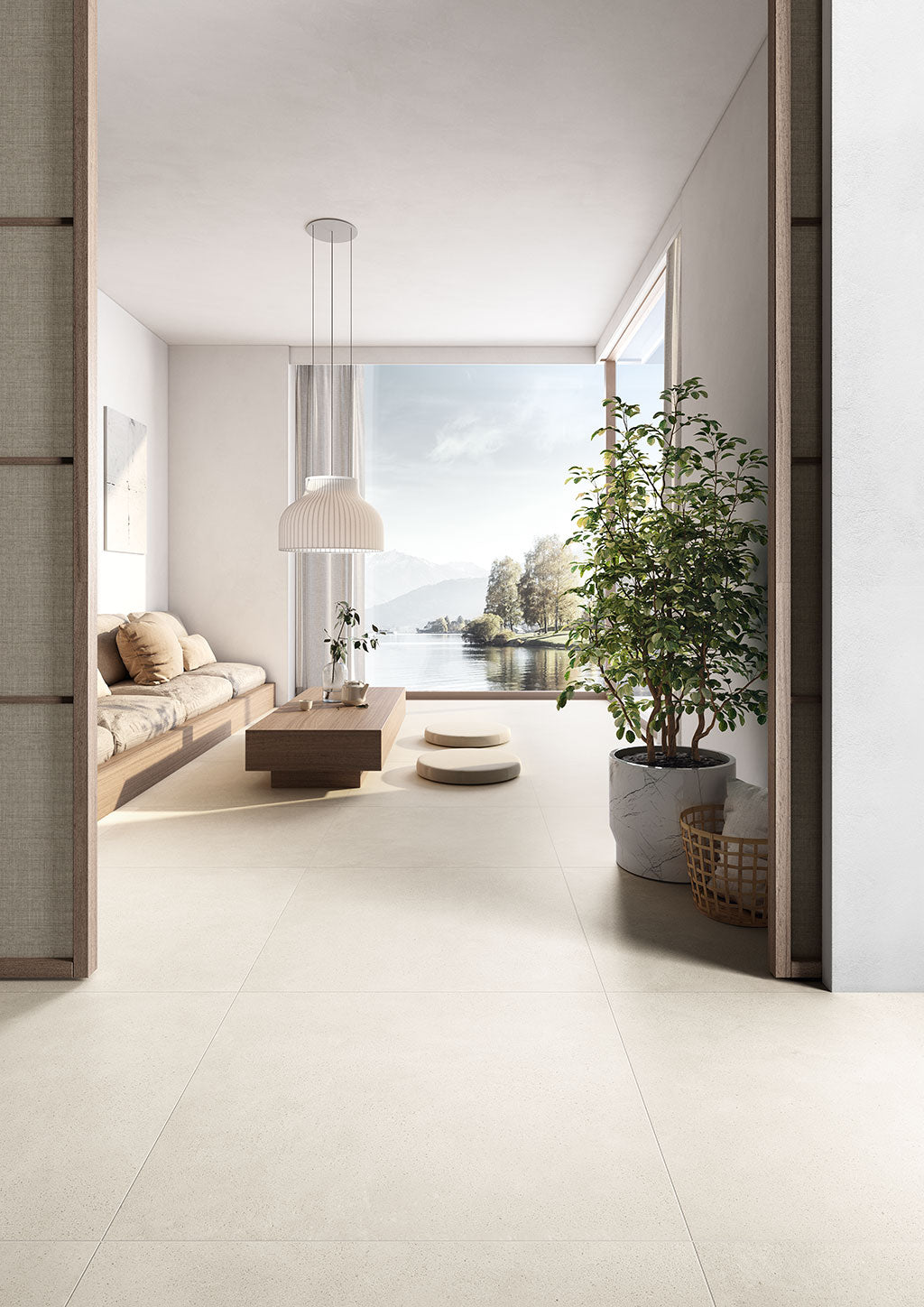 Kintara White color body Porcelain Tile 24x48"