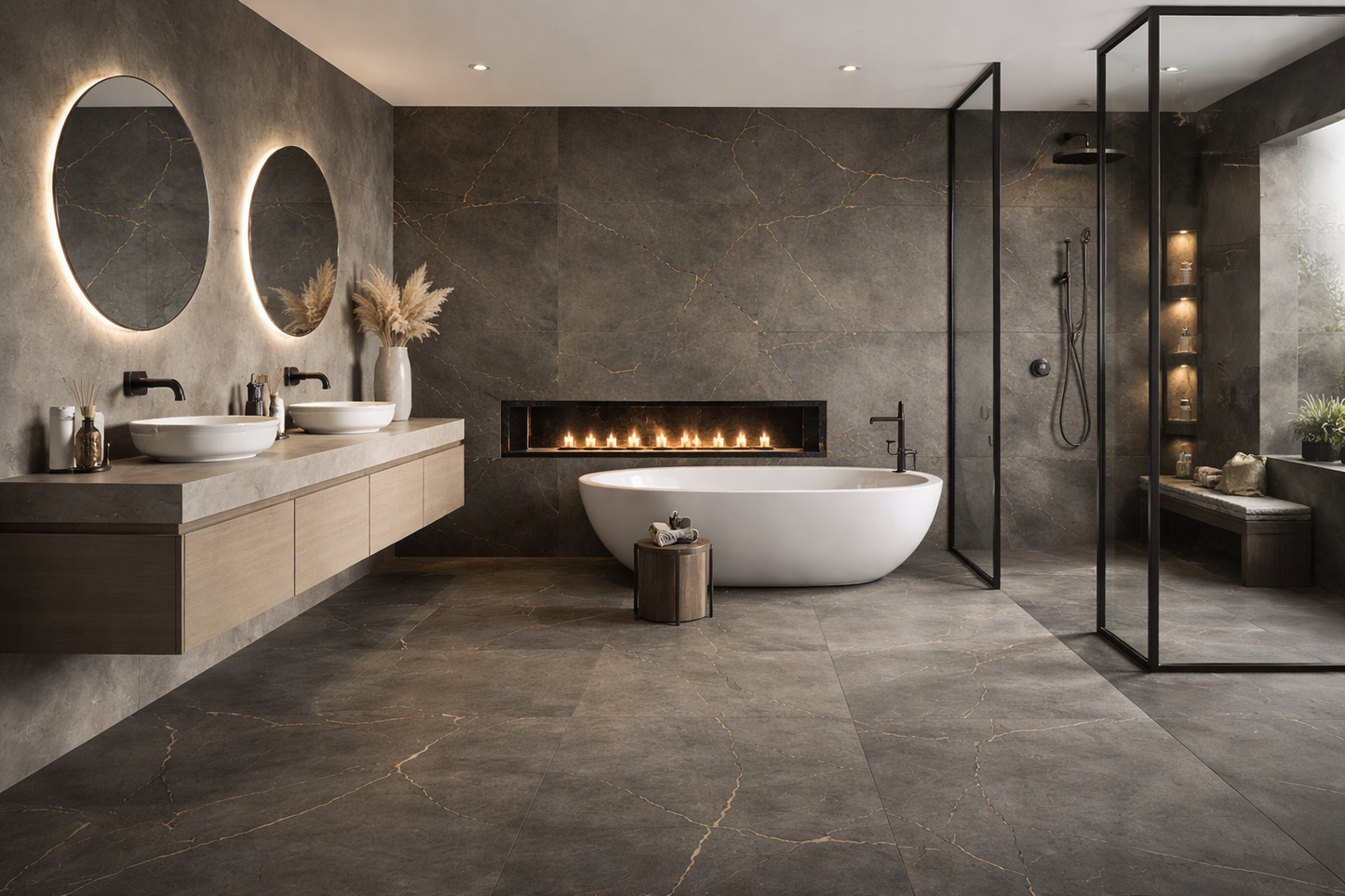 Kintara Black color body Porcelain Tile 24x48"