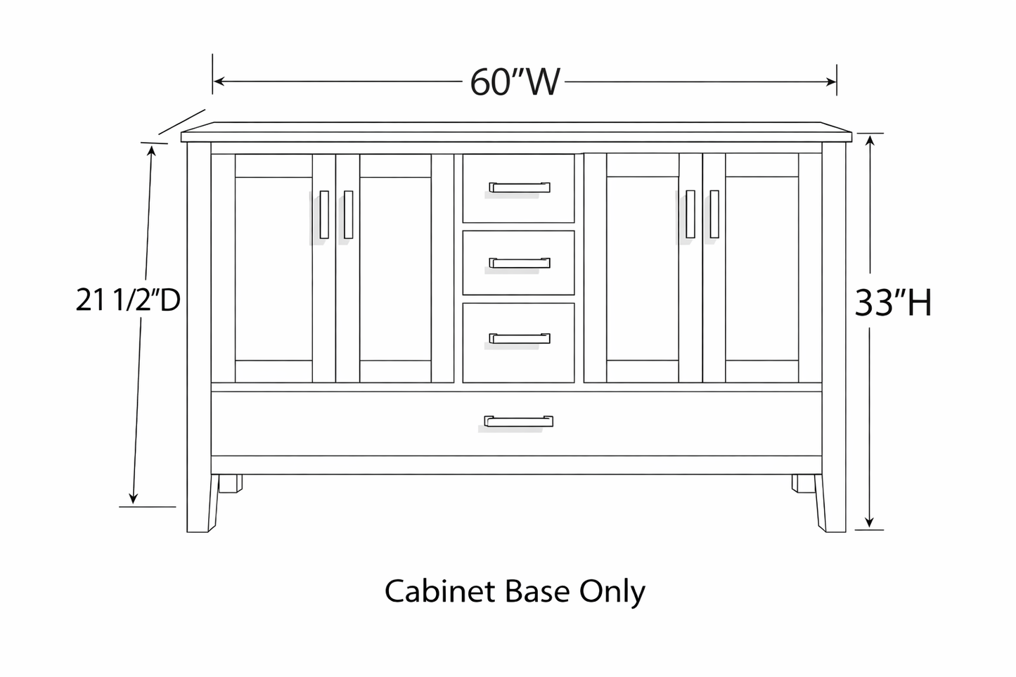 Briar 60" Double Sink Oak Bathroom Vanity | 2 Colors