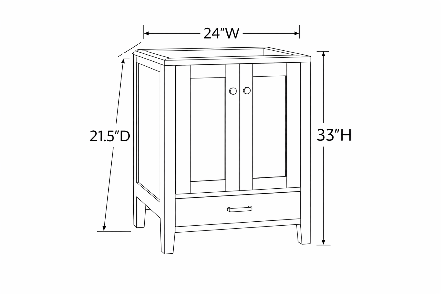Torano 24" Bathroom Vanity | 2 Colors