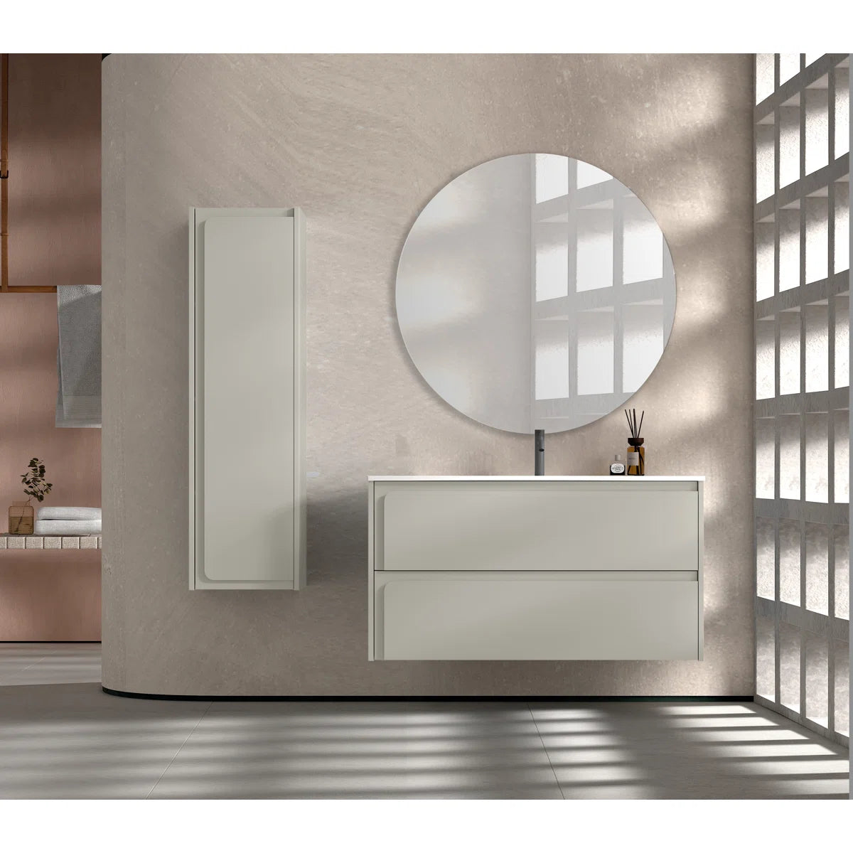 Cordano 48" Cotton Linen Cabinet - Tilevanity.com