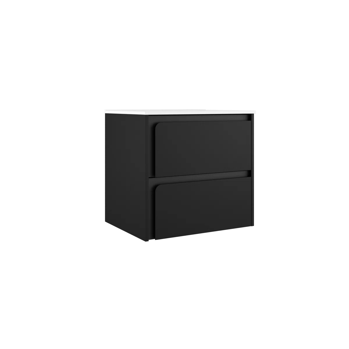 Cordano 24'' Black Wall Mounted Single Bathroom Vanity with Ceramic Top Sink - Tilevanity.com