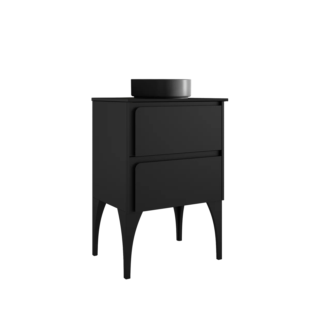 Cordano 24" All Black Single Bathroom Vanity Set - Tilevanity.com
