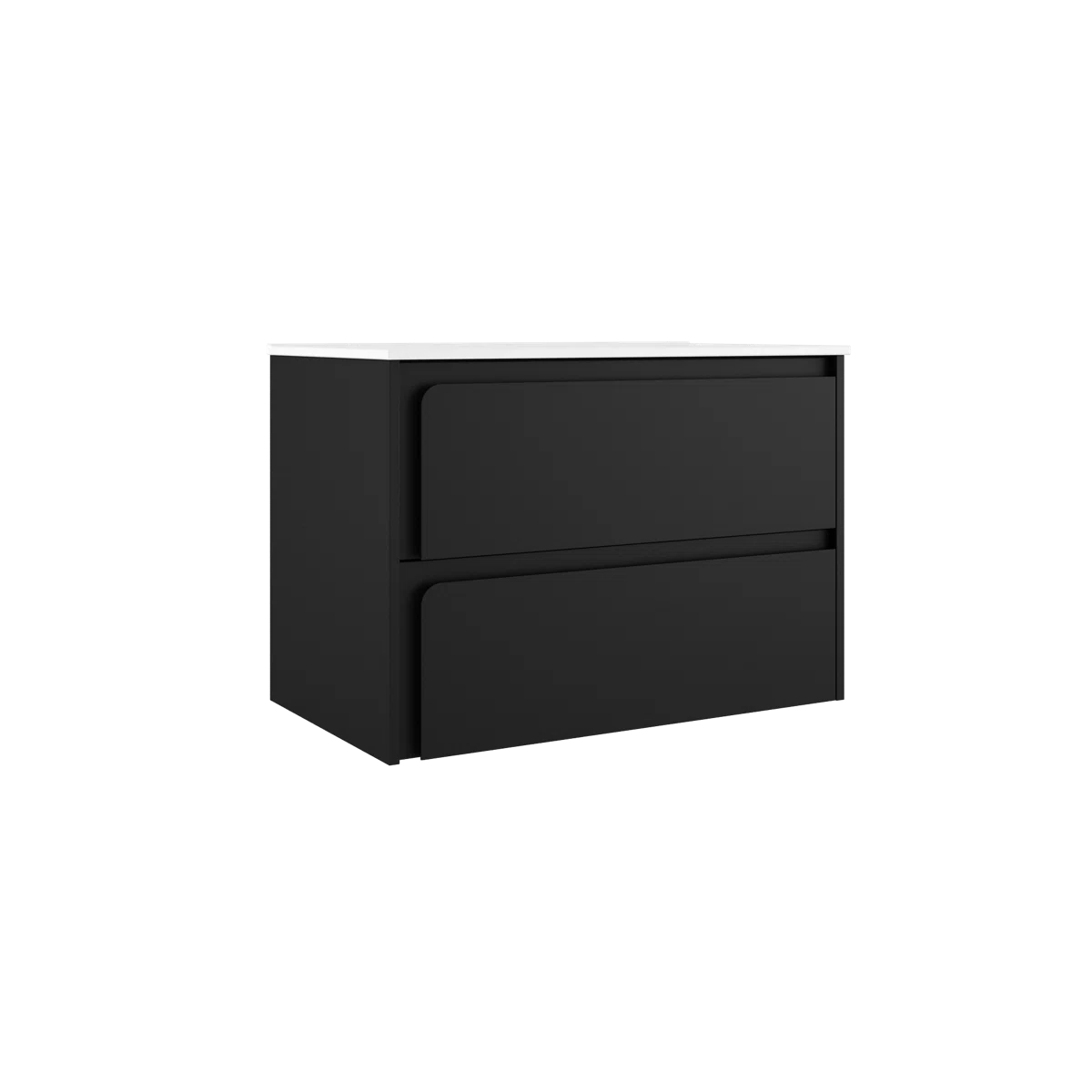 Cordano 32" All Black Wall-Mounted Bathroom Vanity Base - Tilevanity.com