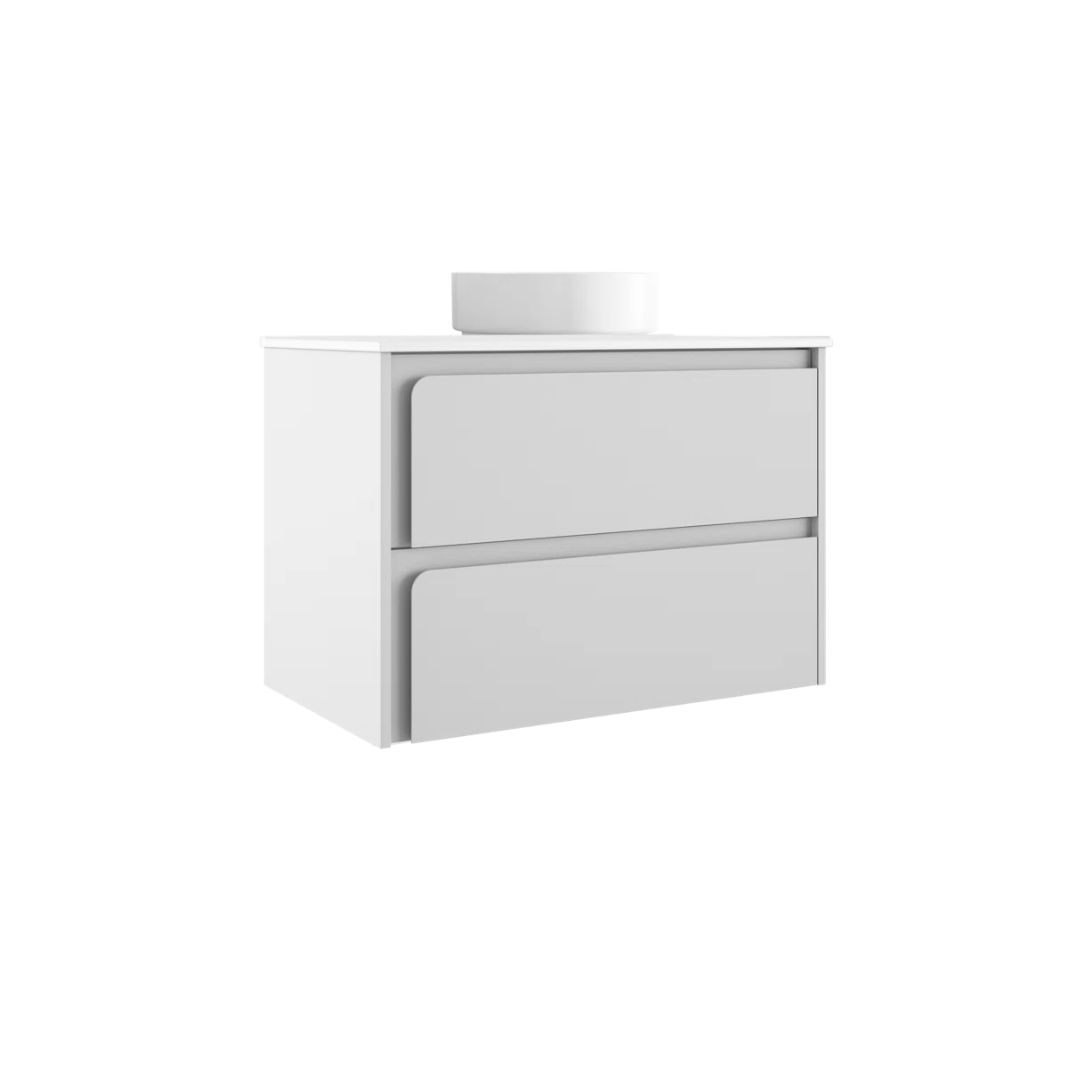 Cordano 32" White Wall-Mounted Bathroom Vanity Base - Tilevanity.com