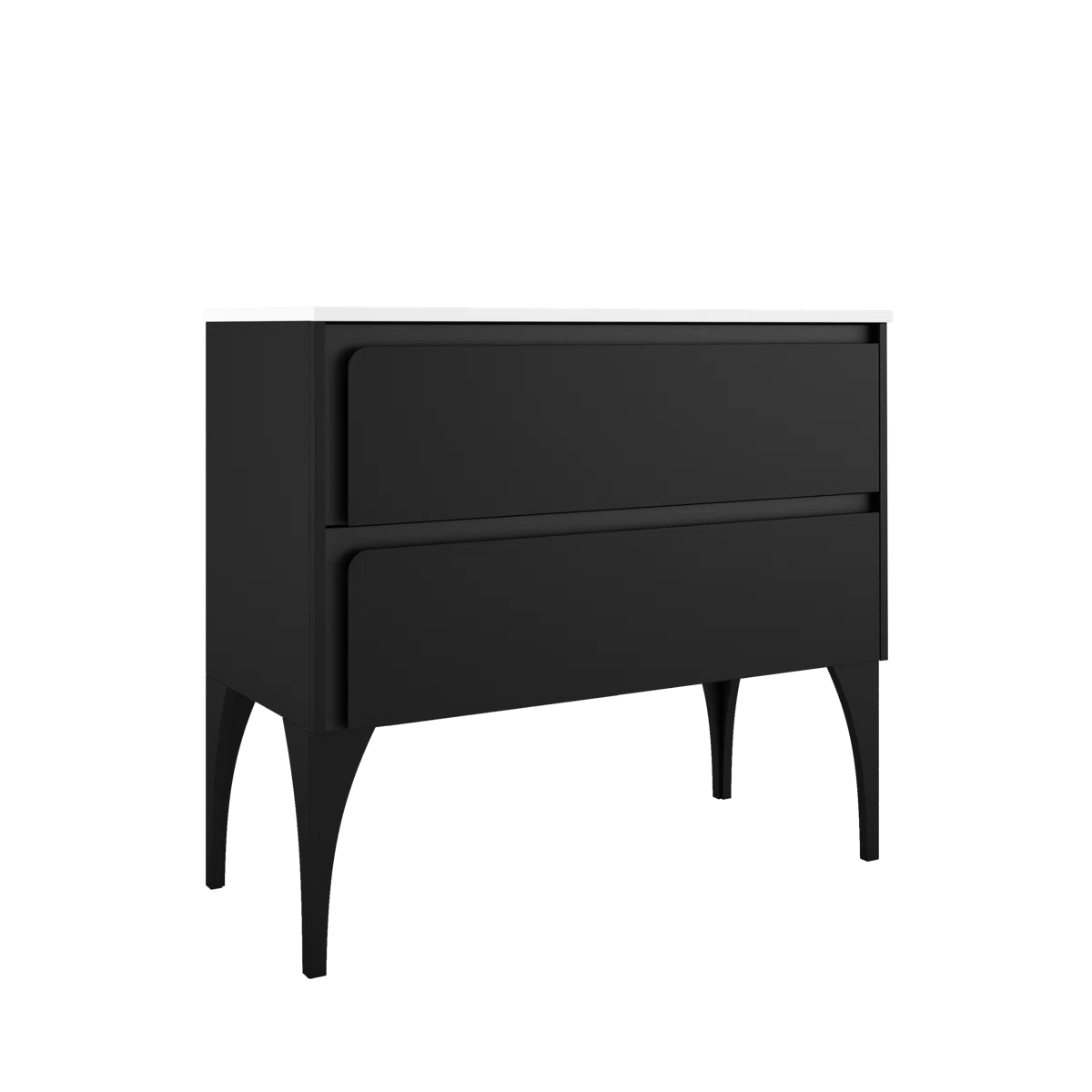 Cordano 40" Black Vanity with White Sink - Tilevanity.com