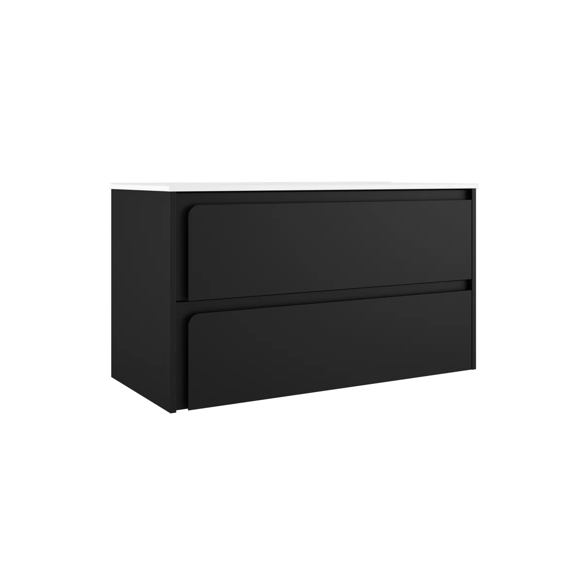 Cordano 40" Black Vanity with White Sink - Tilevanity.com