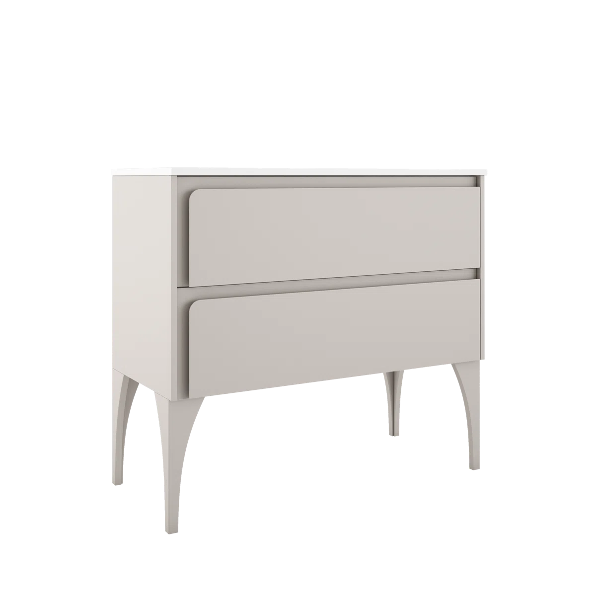 Cordano 40" Cotton Vanity with White Sink - Tilevanity.com
