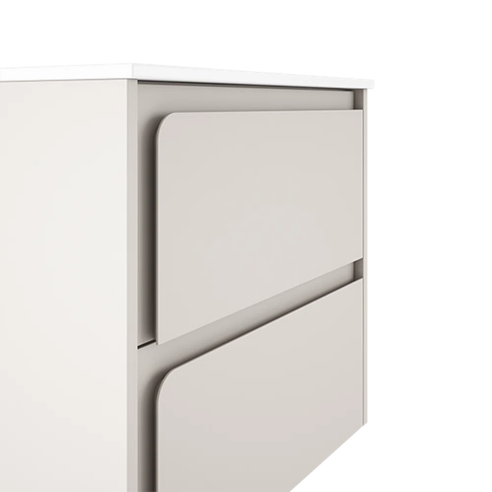 Cordano 40" Cotton Vanity with White Sink - Tilevanity.com