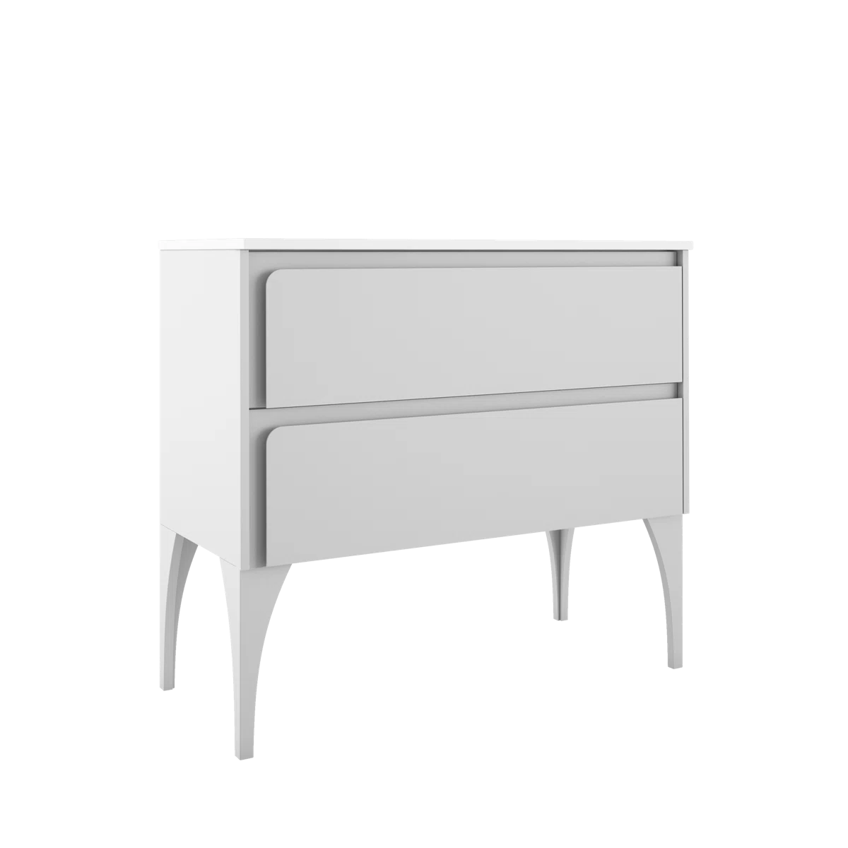 Cordano 40" White Vanity with White Sink - Tilevanity.com