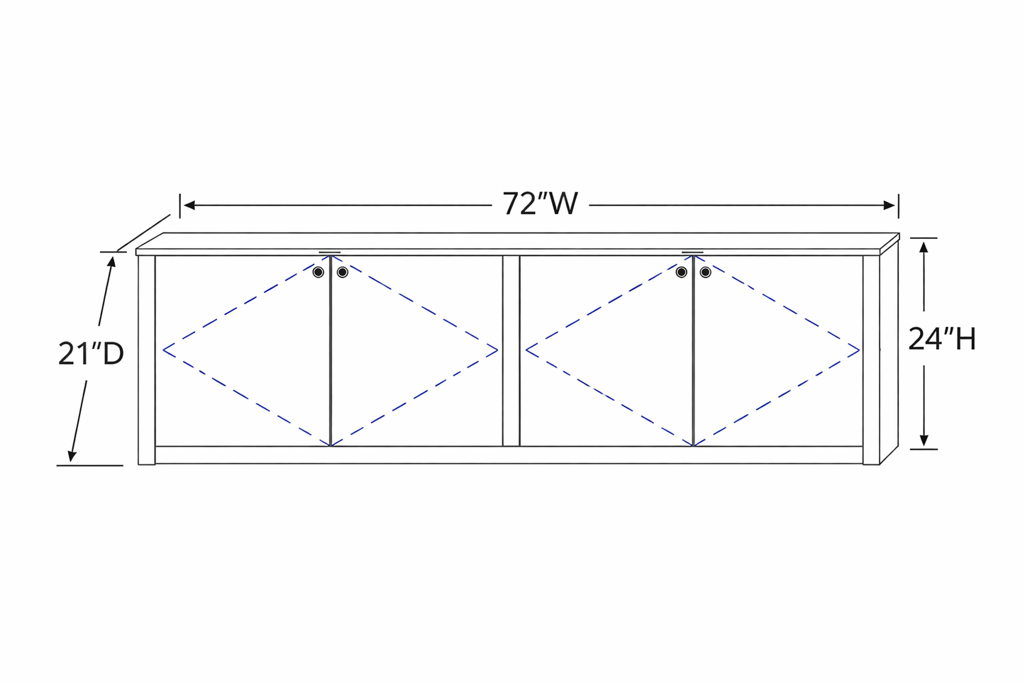 Eldrin 60" / 72"W Amish Made Floating Bathroom Vanity (base only)