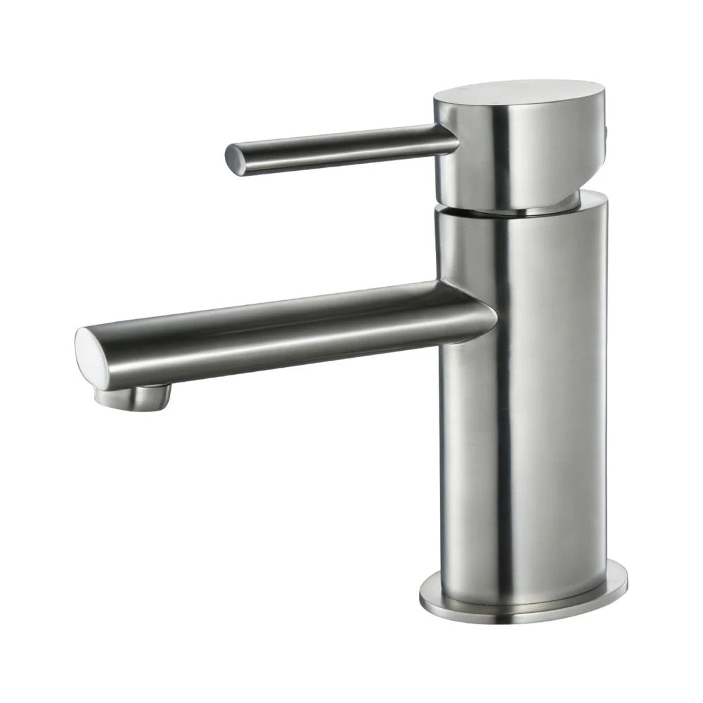 Modern Single Handle Lavatory Faucet – Brushed Nickel