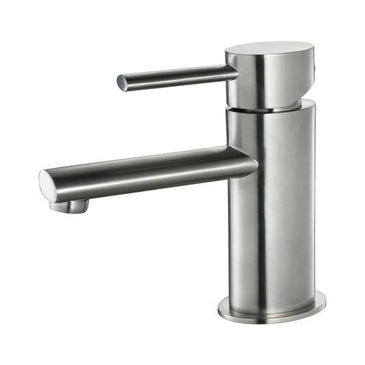 Modern Single Handle Lavatory Faucet – Brushed Nickel