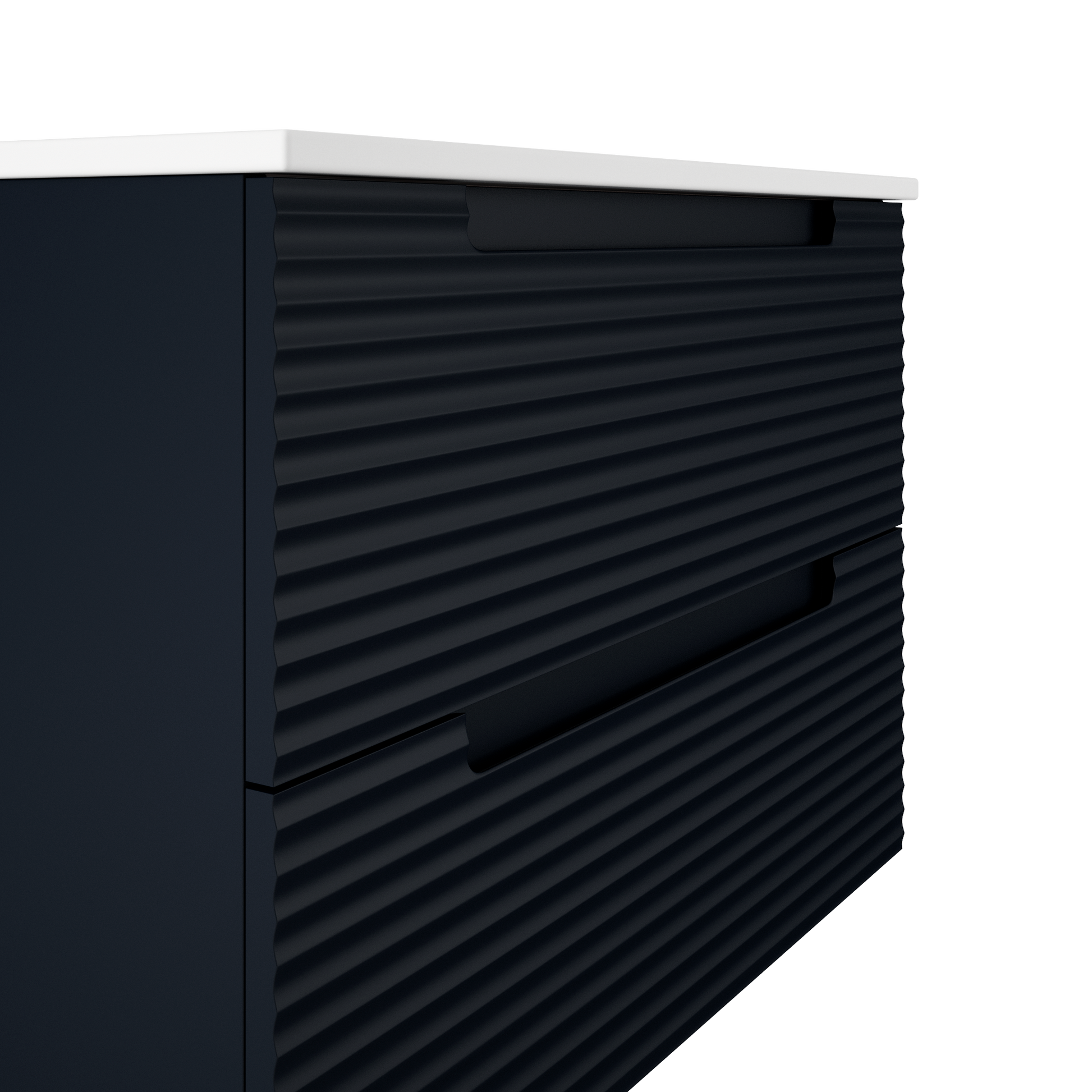 Montello 24" Black Wall Hung Bathroom Vanity Base Only - Tilevanity.com