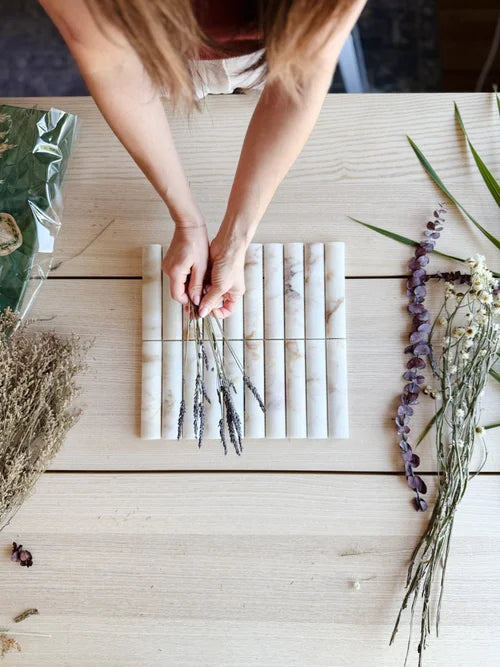 Serene 12.6x12" Paonazzo Fluted Natural Stone Mosaic | 2 options