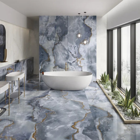 Onyx Blue Porcelain Tile 24x48" | 36x36" | Mosaic