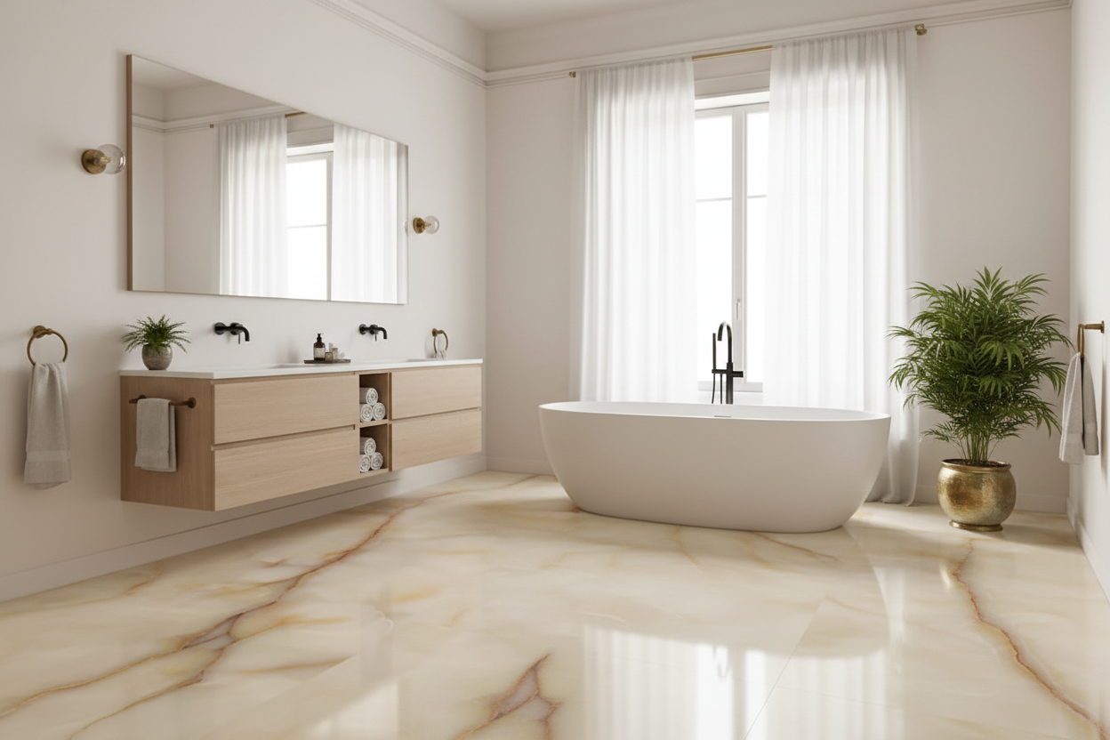 Imperium Honey Onyx Porcelain Tile Collection 24x48" | mosaic