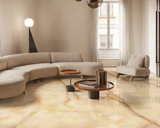 Imperium Honey Onyx Porcelain Tile Collection 24x48" | mosaic