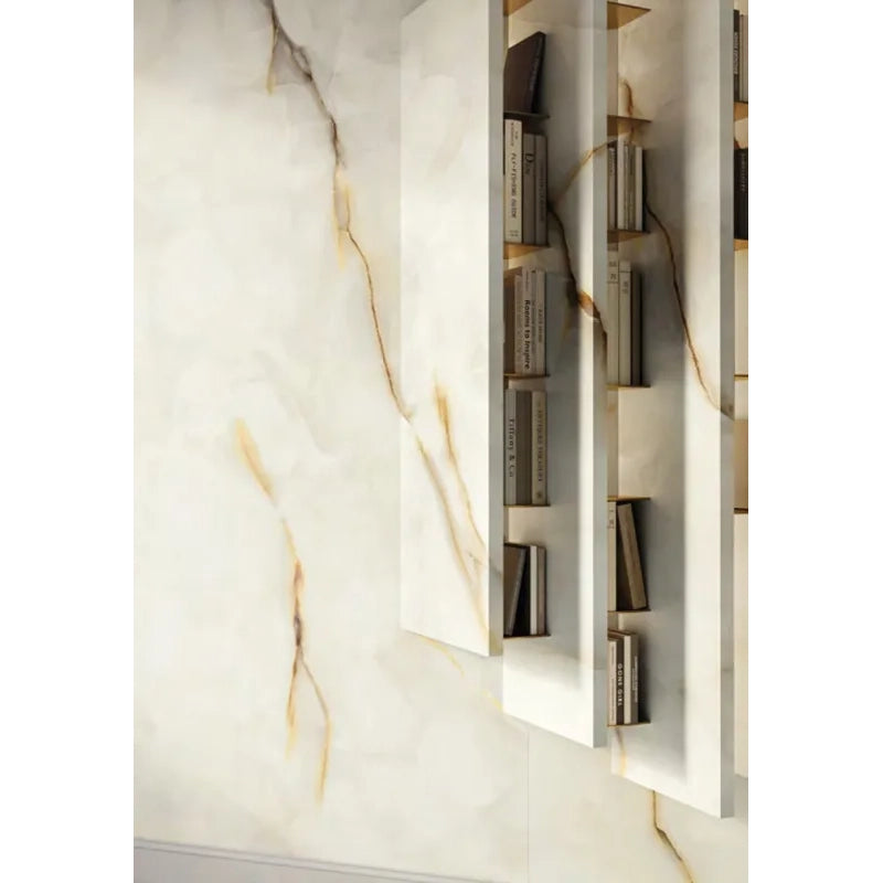 Imperium Ivory Onyx Porcelain Tile Collection 24x48" | mosaic