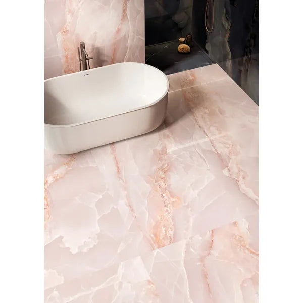 Onyx Pink Porcelain Tile 24x48" | 36x36" | Mosaic