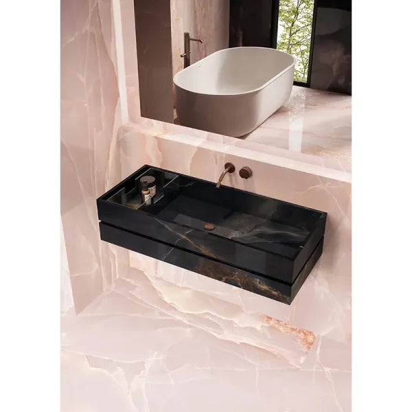 Onyx Pink Porcelain Tile 24x48" | 36x36" | Mosaic
