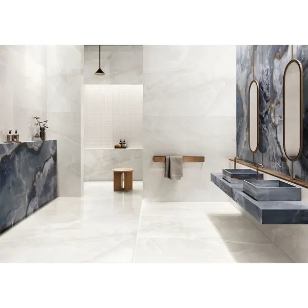 Onyx White Porcelain Tile 24x48" | 36x36" | Mosaic