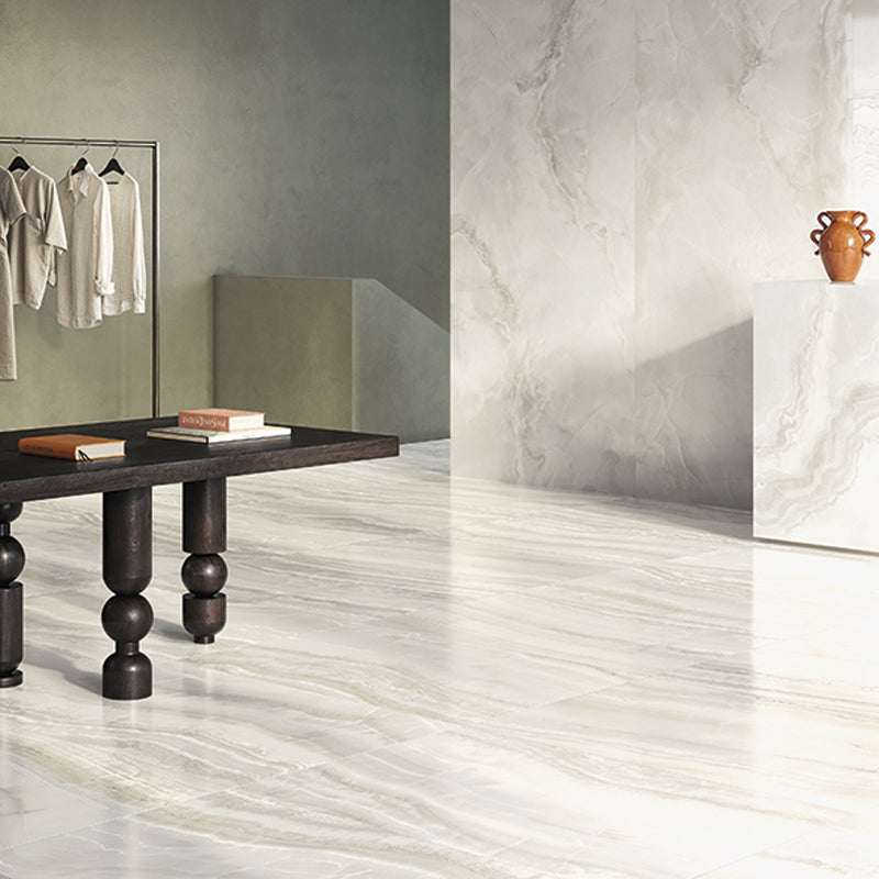 Horizon Onyx Ivory Crystal Porcelain Tile 24x48"