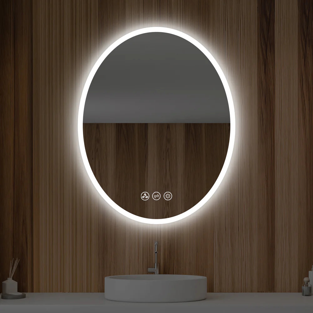 Sigma LED Oval Bathroom Mirror | 2 Sizes