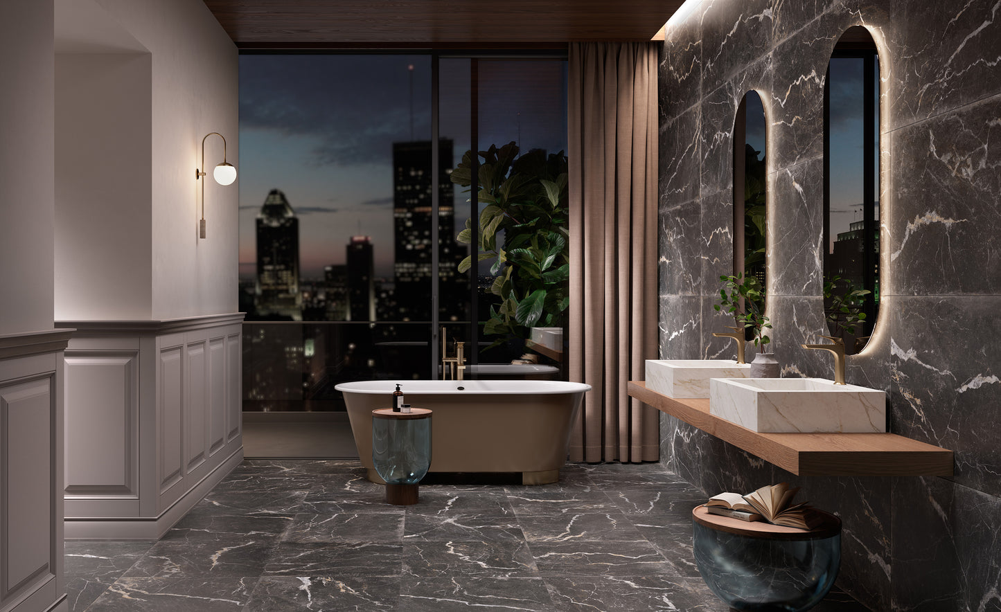 Monarch Black & White Porcelain Tile | 12x12" | 24x48"