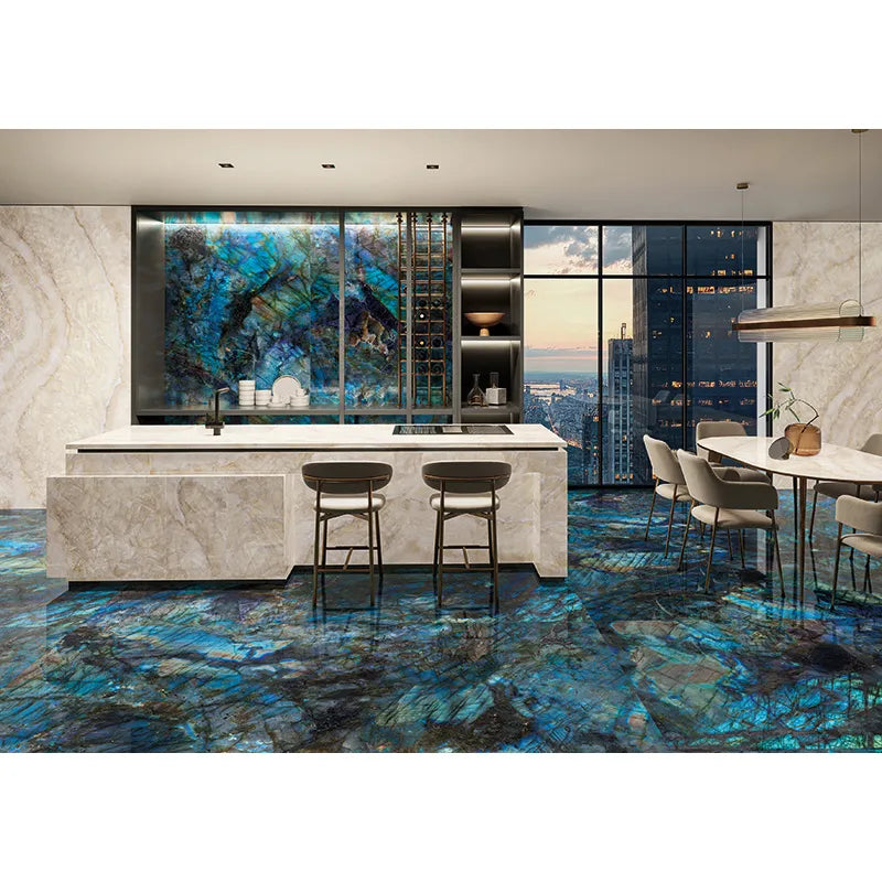Lites Labra Blue Lappato Porcelain Tile 24x48" | mosaic - Tilevanity.com