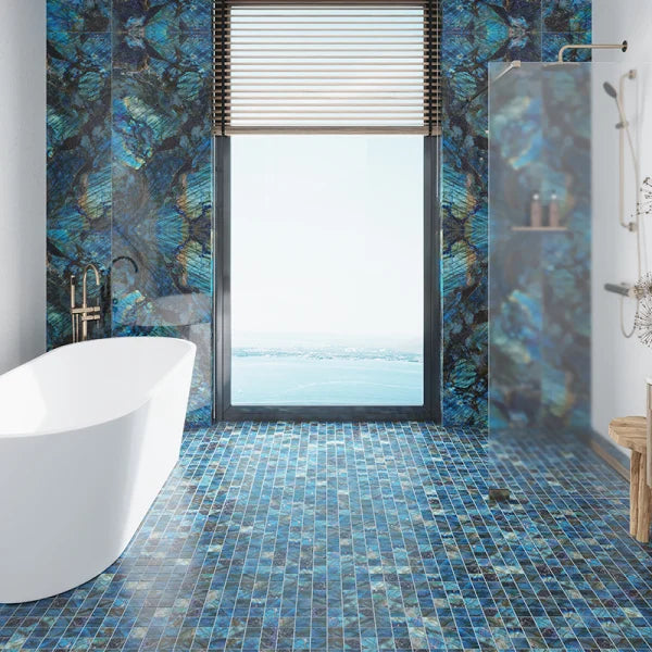 Lites Labra Blue Lappato Porcelain Tile 24x48" | mosaic - Tilevanity.com