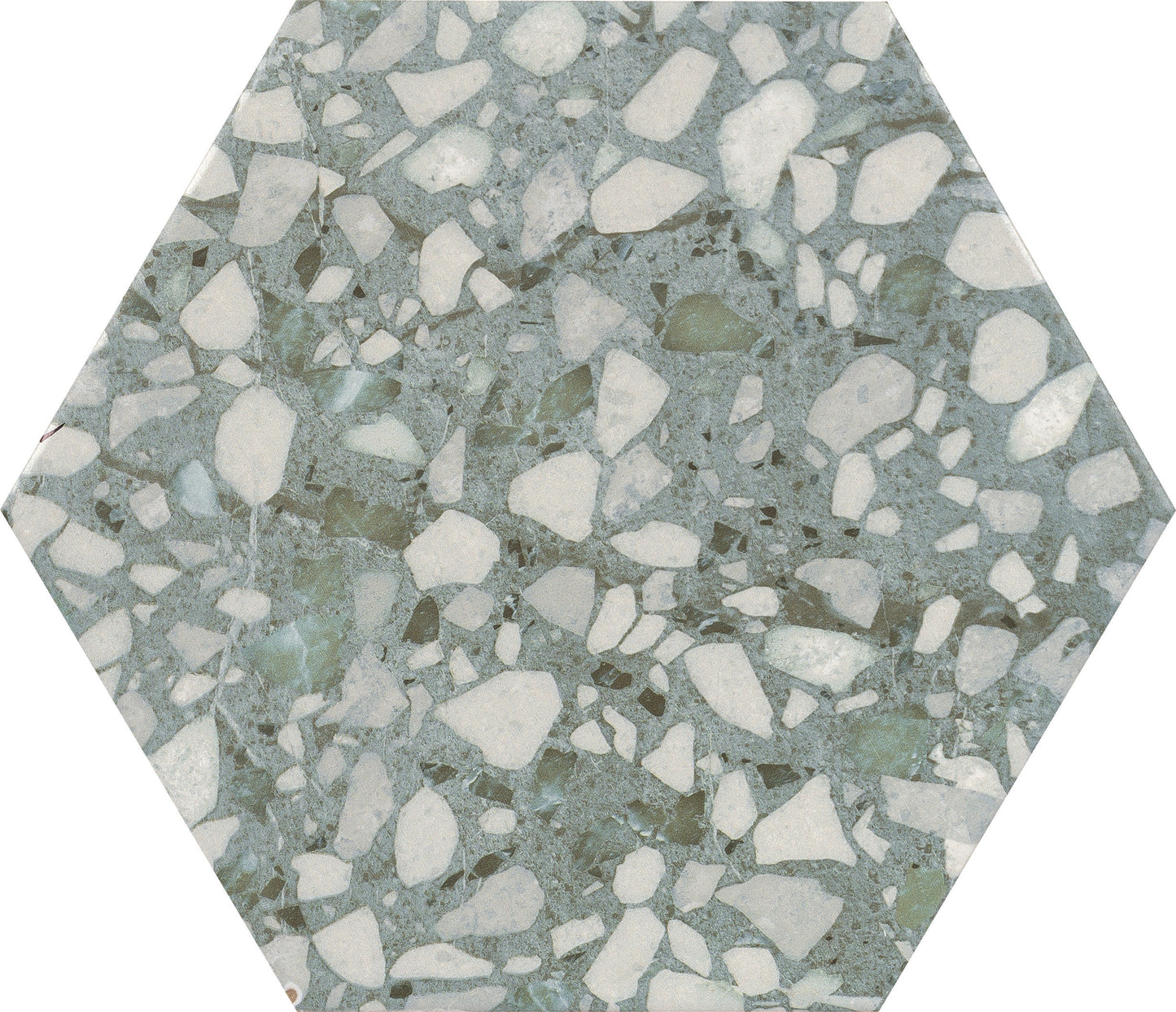 Terazzo Mineral 9.05x10.63" Hexagon Porcelain Tile | 5 Colors