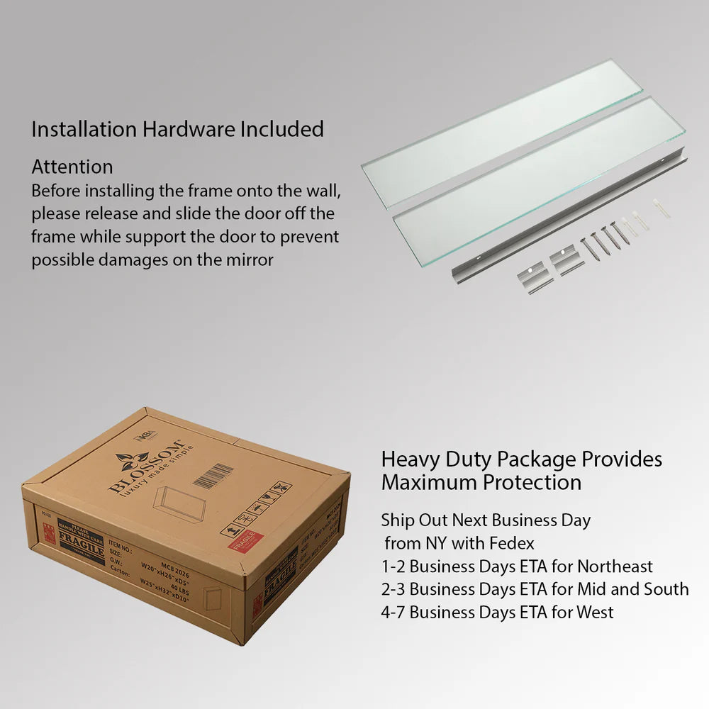 Vero Bevel Mirror Cabinet | 6 sizes available