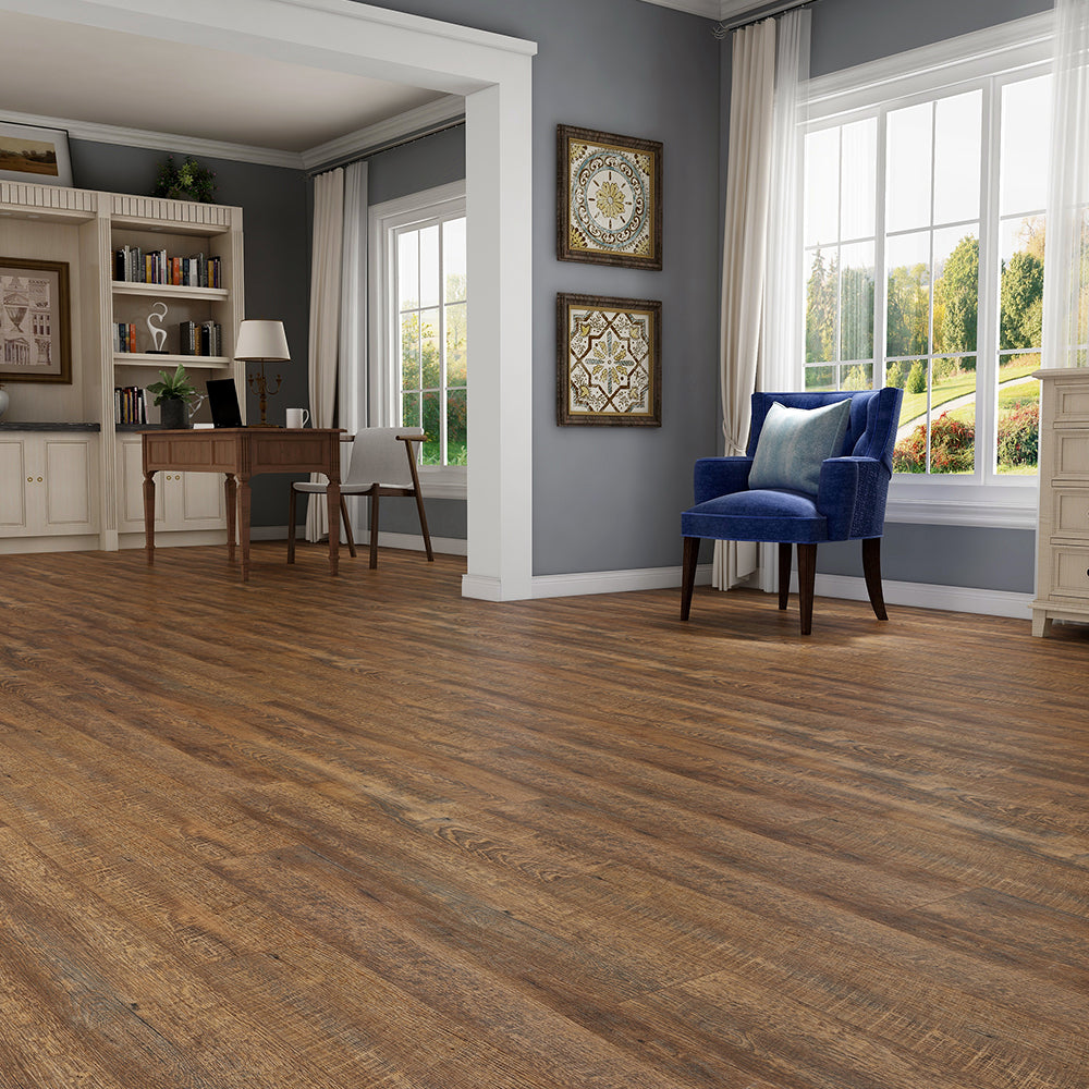 Stella Burnished Walnut 7x48" / 20 Mil SPC Flooring