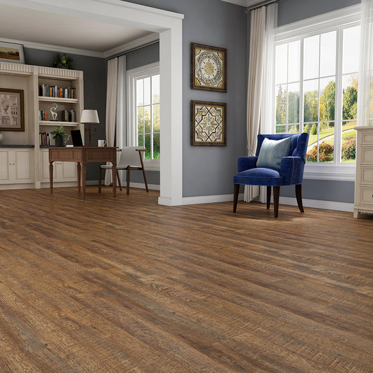 Stella Burnished Walnut 7x48" / 20 Mil SPC Flooring