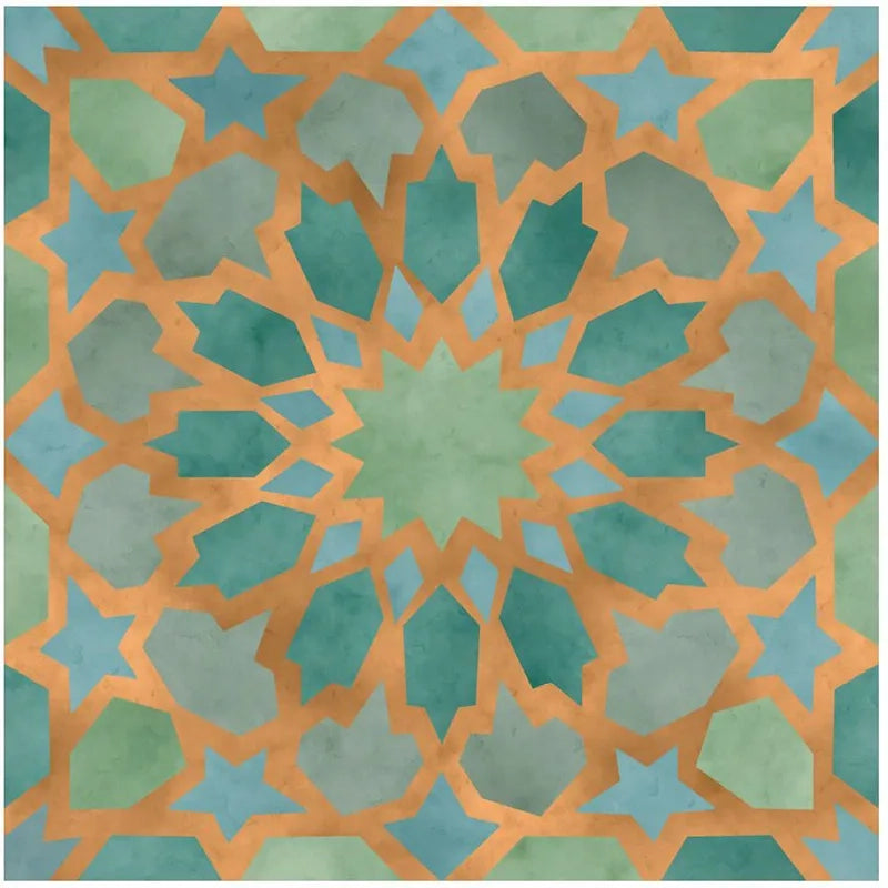 Alhambra Green Porcelain Tile 8x8" - Tilevanity.com