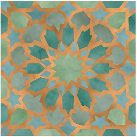 Alhambra Green Porcelain Tile 8x8" - Tilevanity.com