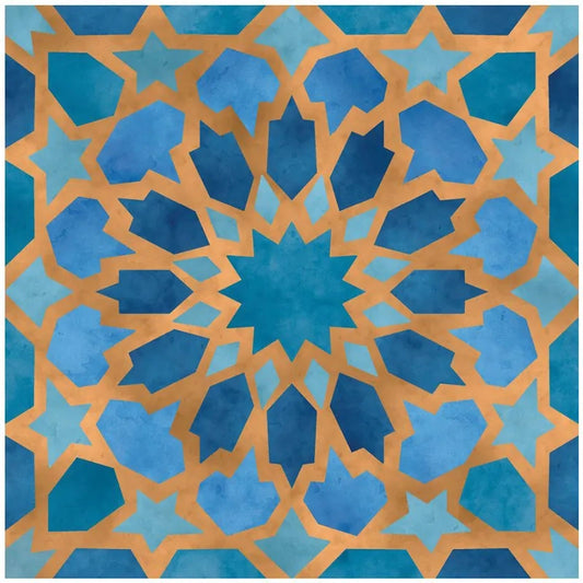 Alhambra Blue Porcelain Tile 8x8" - Tilevanity.com