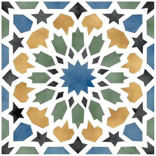 Alhambra Multi Color Porcelain Tile 8x8" - Tilevanity.com
