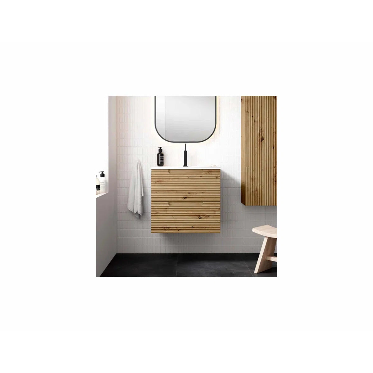 Montello 24" Natural Costa Wall Hung Bathroom Vanity Base Only - Tilevanity.com