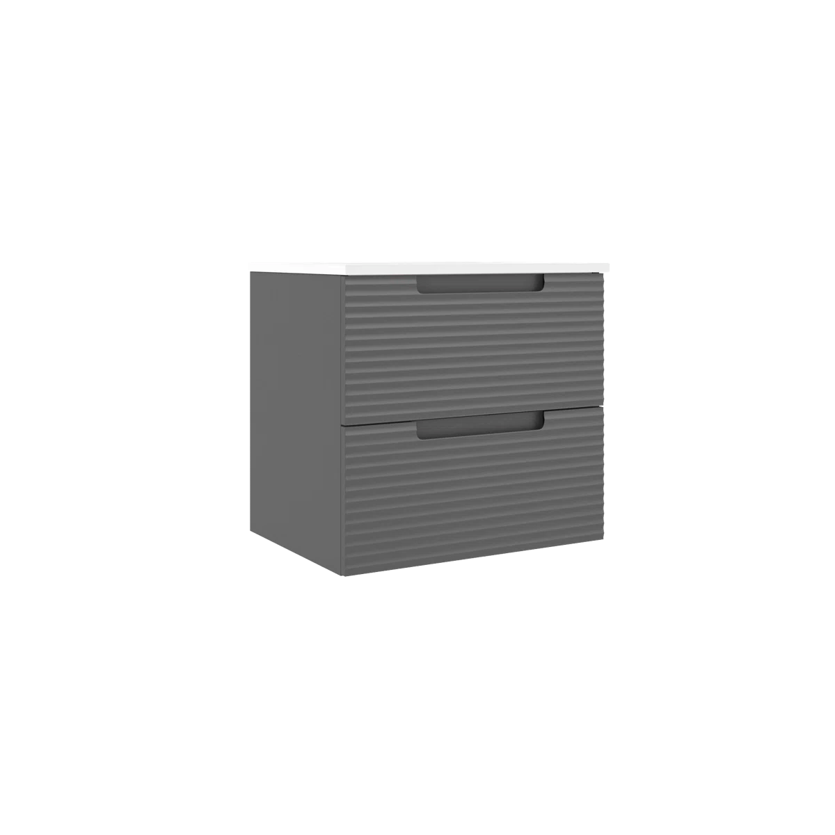 Montello 24" Gray Wall Hung Bathroom Vanity Base Only - Tilevanity.com